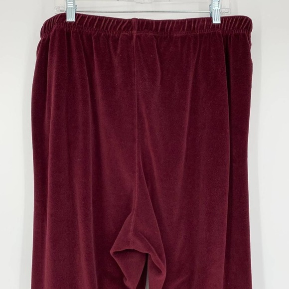 Good American Twisted Seam Velour Jogger Pants High Waisted Burgundy‎ - Picture 5 of 8